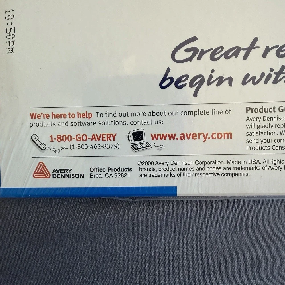 Sealed VTG 2000 Avery 8931 White CD DVD Label Design Kit Color Ink Jet Retro Fun